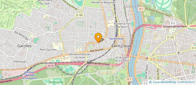 localisation de l'entreprise LE GIRAFON à SAINT-CLOUD