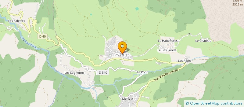 localisation de l'entreprise LE GITE 05 - LA MAISON POUR TOUS à LES ORRES