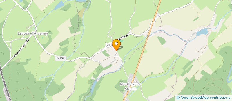 localisation de l'entreprise LE GITE DE L'AUXOIS  JUILLENAY