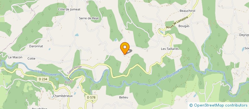 localisation de l'entreprise LE GITE DE LA CHAPELLE DES AMANDIERS  SAINT-VICTOR