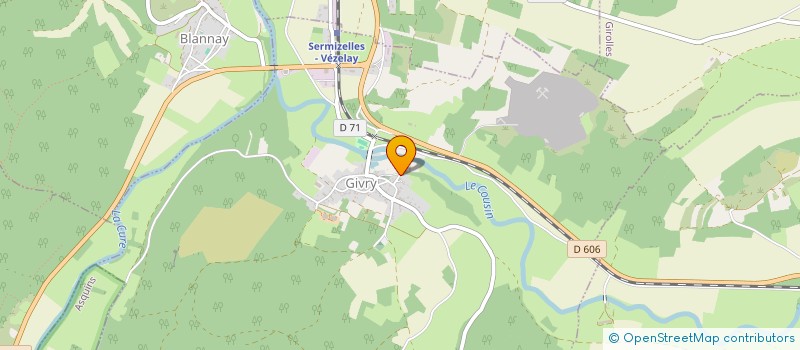 localisation de l'entreprise LE GITE DES 2 RIVIERES  GIVRY