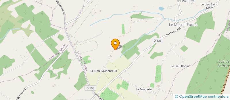 localisation de l'entreprise LE GITE DU ROCHER DE MAILLOC  LE MESNIL EUDES