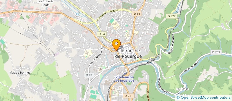 localisation de l'entreprise LE GLACIER à VILLEFRANCHE-DE-ROUERGUE