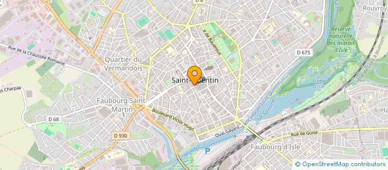 localisation de l'entreprise LE GLACIER à SAINT-QUENTIN