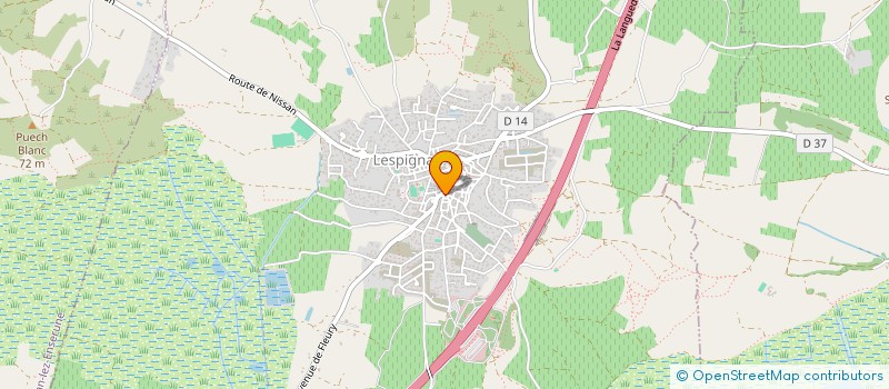 localisation de l'entreprise LE GLACIER  LESPIGNAN