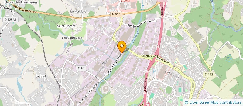 localisation de l'entreprise LE GLAM'S à LIMOGES