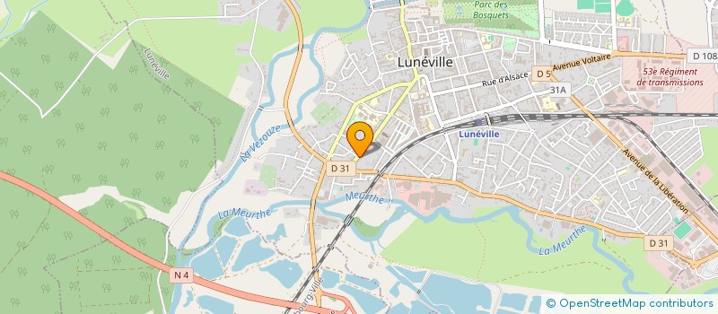 localisation de l'entreprise LE GLAMOUR  LUNEVILLE