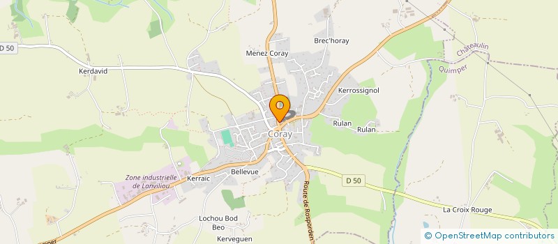 localisation de l'entreprise LE GLAZIK  CORAY