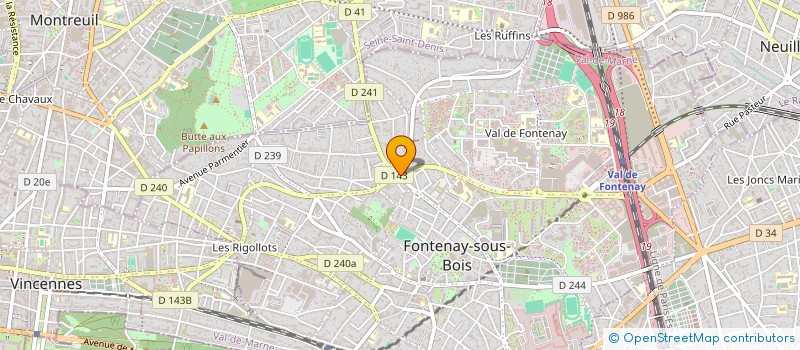 localisation de l'entreprise LE GLOBE à FONTENAY-SOUS-BOIS