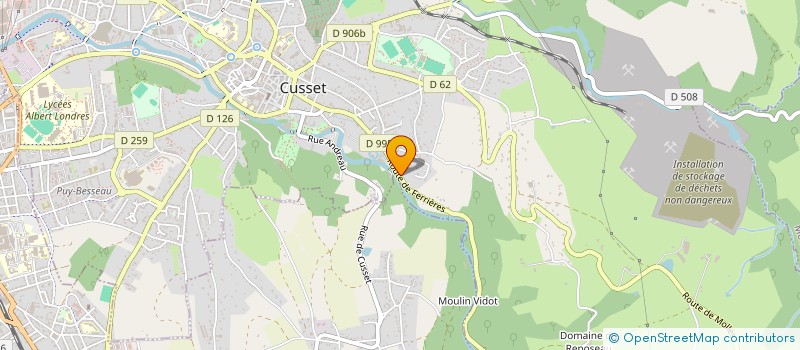 localisation de l'entreprise LE GLOBE à CUSSET
