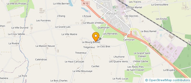 localisation de l'entreprise LE GLON PAYSAGE  PLESTAN