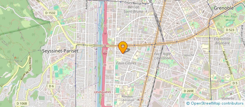 localisation de l'entreprise LE GNAFRON à GRENOBLE