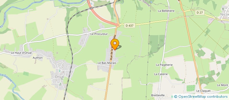 localisation de l'entreprise LE GOFF - BREHALAISE DE TRANSPORTS  ORVAL SUR SIENNE