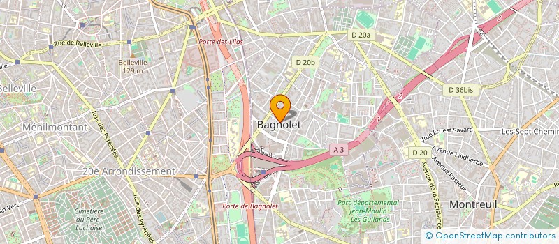 localisation de l'entreprise LE GOLD à BAGNOLET