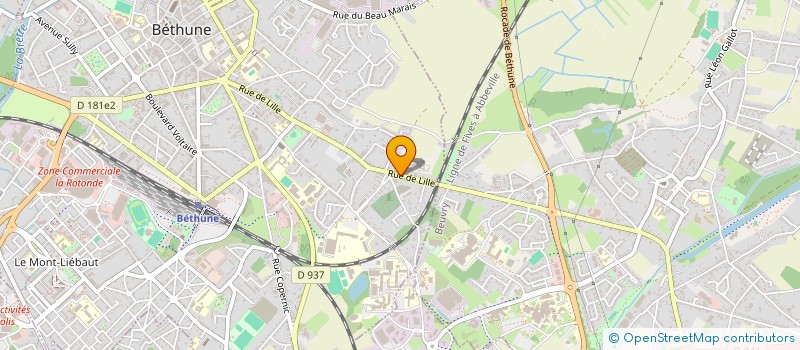 localisation de l'entreprise LE GOLDEN BAR à BETHUNE