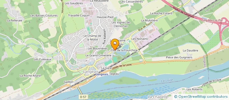 localisation de l'entreprise LE GOLF DU LAC  LANGEAIS