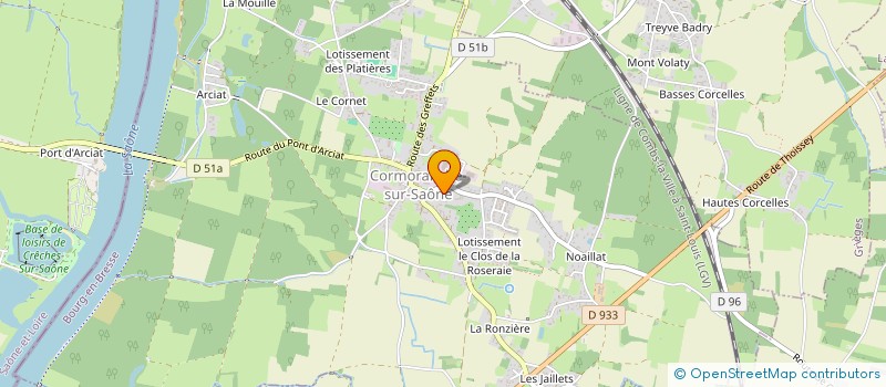 localisation de l'entreprise LE GOURMAND'AIN à CORMORANCHE-SUR-SAONE