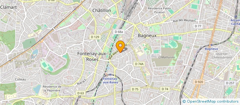 localisation de l'entreprise LE GOUT AUX ROSES à FONTENAY-AUX-ROSES