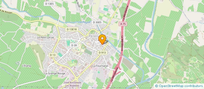 localisation de l'entreprise LE GOUT DE L'ART - PEINTURES à PEZENAS