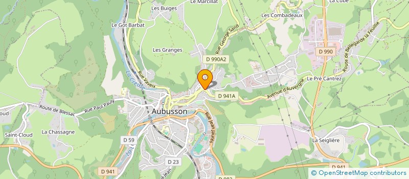 localisation de l'entreprise LE GOUVERNAIL à AUBUSSON