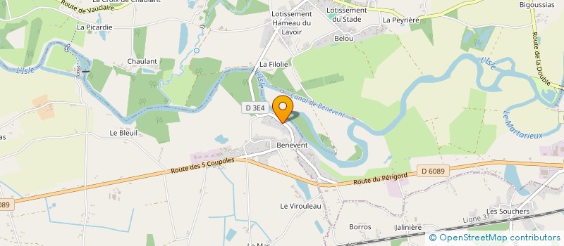 localisation de l'entreprise LE GRAAL  SAINT-MARTIAL-D'ARTENSET