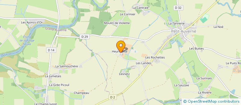 localisation de l'entreprise LE GRAIN EN FOLIE à PETIT-AUVERNE