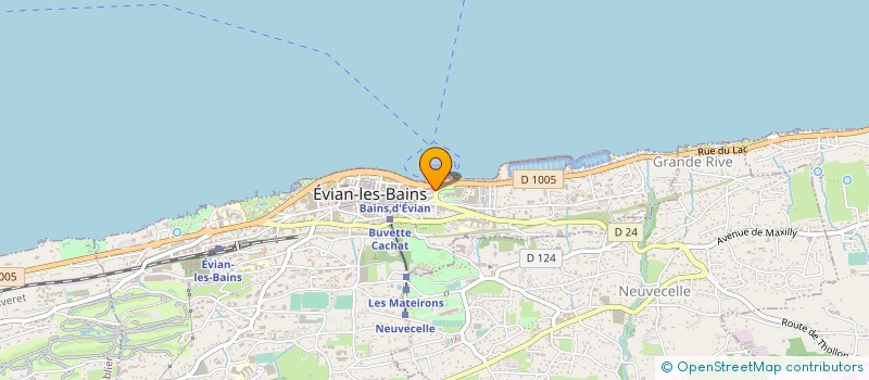 localisation de l'entreprise LE GRAND A à EVIAN-LES-BAINS