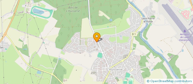 localisation de l'entreprise LE GRAND AUBEPIN  L'HUISSERIE