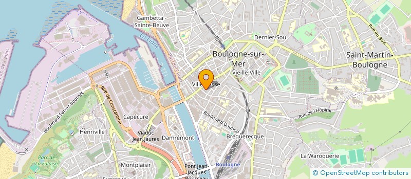 localisation de l'entreprise LE GRAND BLEU à BOULOGNE-SUR-MER