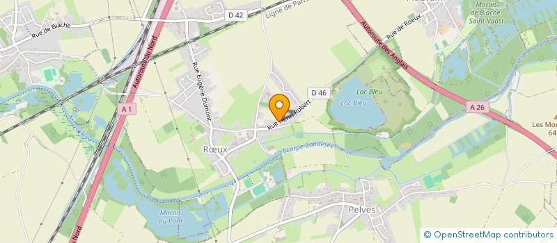 localisation de l'entreprise LE GRAND BLEU  RUX