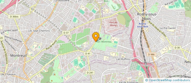 localisation de l'entreprise LE GRAND BLEU à MONTREUIL