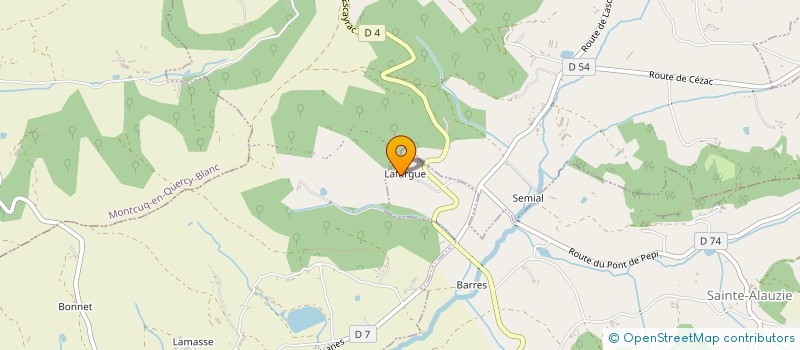 localisation de l'entreprise LE GRAND BLEU  CASTELNAU-MONTRATIER