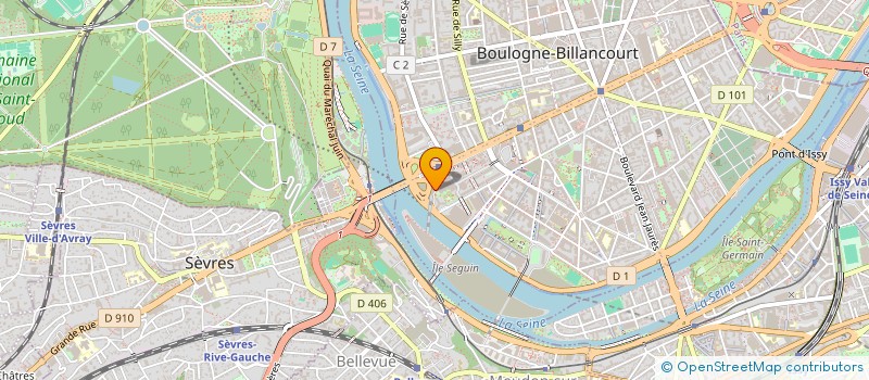 localisation de l'entreprise LE GRAND BLEU à BOULOGNE-BILLANCOURT