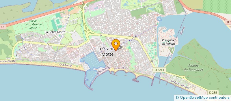 localisation de l'entreprise LE GRAND BLEU  LA GRANDE-MOTTE