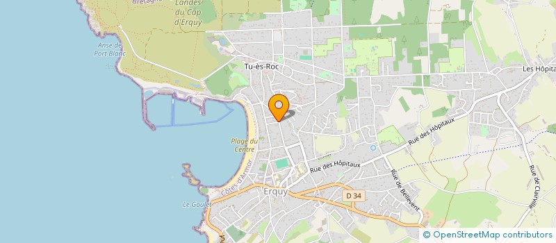localisation de l'entreprise LE GRAND BLEU à ERQUY
