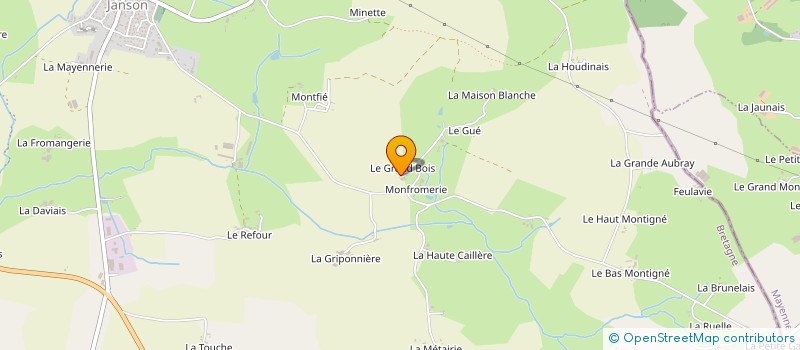 localisation de l'entreprise LE GRAND BOIS  LA CHAPELLE-FLEURIGNE