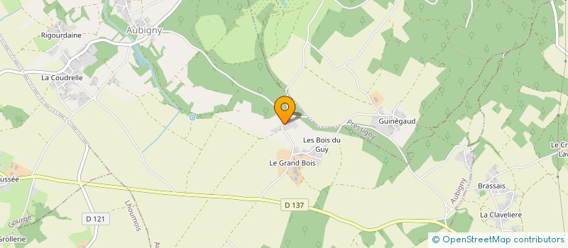 localisation de l'entreprise LE GRAND BOIS  AUBIGNY