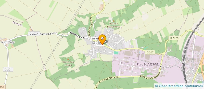 localisation de l'entreprise LE GRAND BRIERES  BRIERES-LES-SCELLES