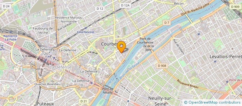 localisation de l'entreprise LE GRAND CAFE à COURBEVOIE