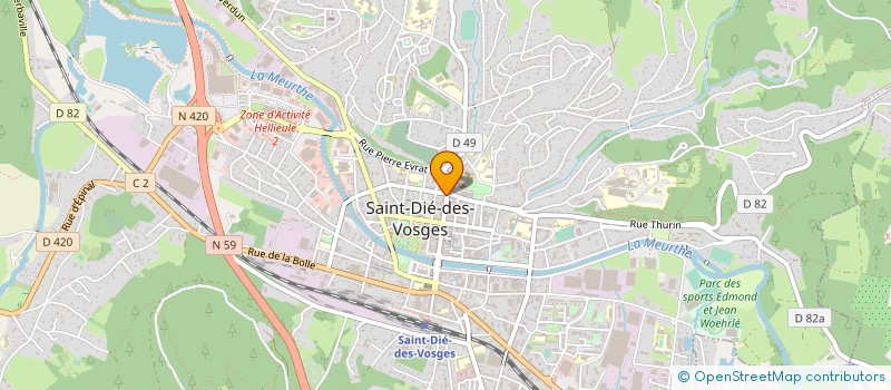 localisation de l'entreprise LE GRAND CAFE à SAINT-DIE-DES-VOSGES