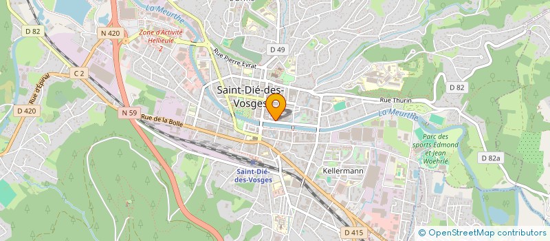 localisation de l'entreprise LE GRAND CERF  SAINT-DIE-DES-VOSGES