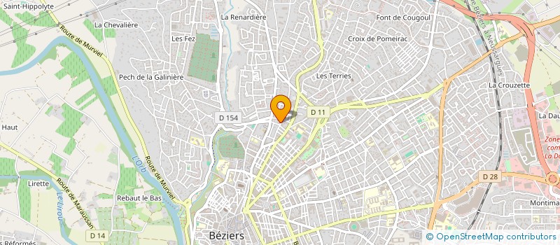 localisation de l'entreprise LE GRAND CERF BLEU  BEZIERS