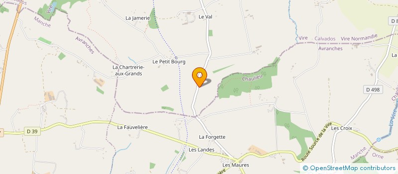 localisation de l'entreprise LE GRAND CHAMP  VIRE NORMANDIE