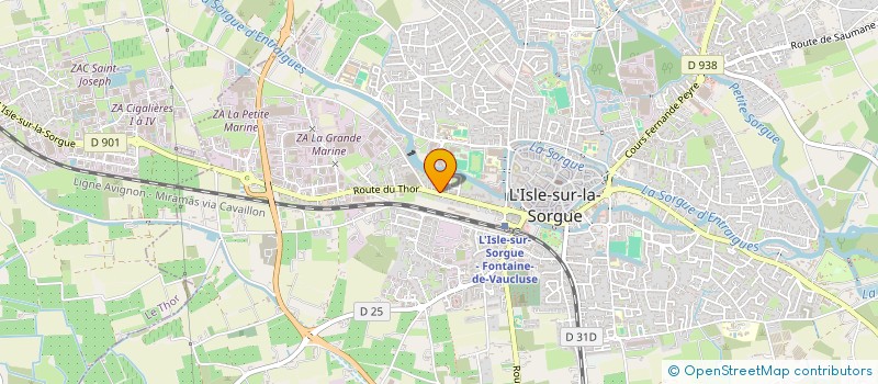 localisation de l'entreprise LE GRAND CHENE  L'ISLE-SUR-LA-SORGUE