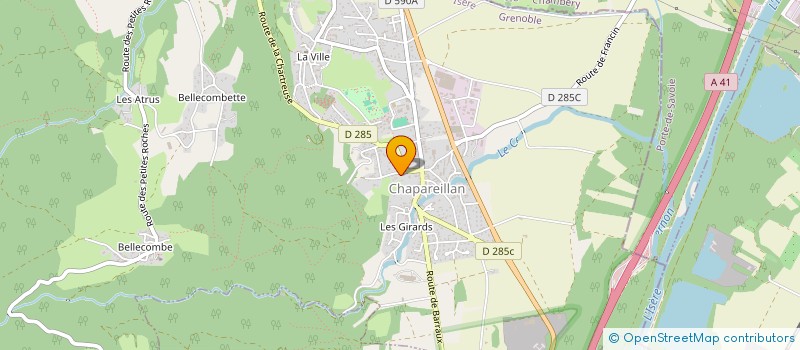 localisation de l'entreprise LE GRAND COIN  CHAPAREILLAN