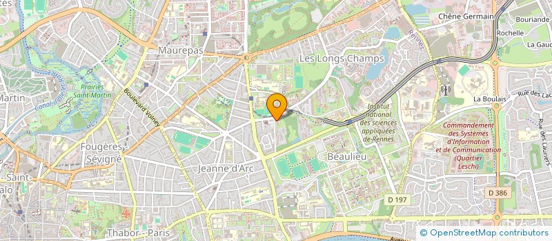 localisation de l'entreprise LE GRAND CORDEL MAISON DES JEUNES ET DE LA CULTURE à RENNES