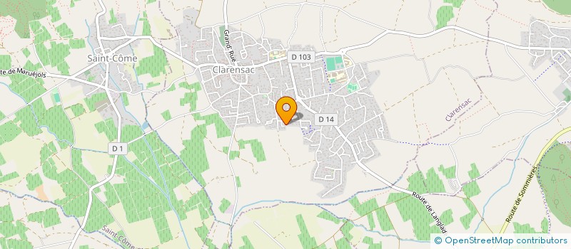 localisation de l'entreprise LE GRAND JARDIN  CLARENSAC