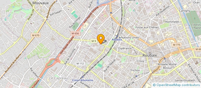 localisation de l'entreprise LE GRAND LARGE à ROUBAIX