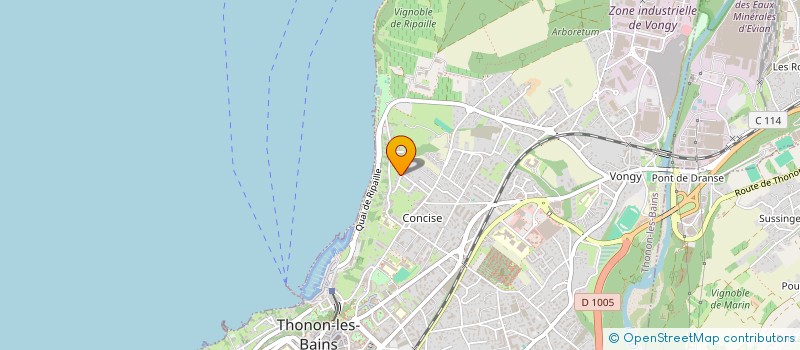 localisation de l'entreprise LE GRAND LARGE à THONON-LES-BAINS