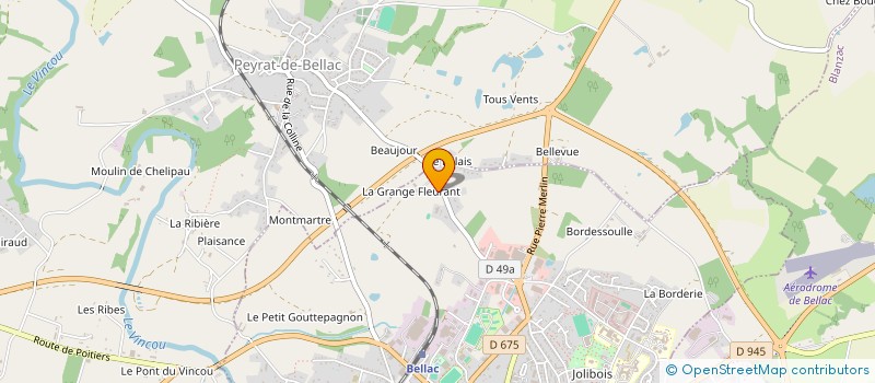 localisation de l'entreprise LE GRAND LARGE à BELLAC